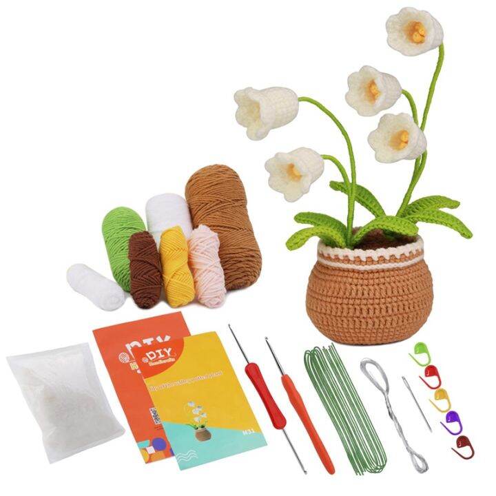 Crochet Kits for Beginners Flower Crochet Kit Crochet Kit Bigger Potted