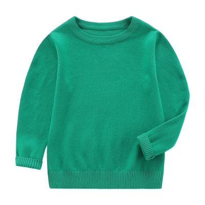 Best Seller Autumn Girls Boys Sweaters Cotton Coat Kids Knitting Pullovers Tops Childrens Solids Long Sleeve Sweatshirts 2-12Ye