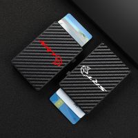 For Dodge Challenger Hellcat SRT 2008 2015 2021 Customized Anti theft Carbon Fiber luxury Card Holder Bank Credit Pop Up Wallet