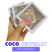 COCOJEWELRY ฟิล์ม PE ใสแสดงระงับบรรจุภัณฑ์เครื่องประดับแหวนสร้อยข้อมือสินค้าขนาดเล็กกล่องของขวัญจุด