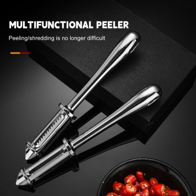 Stainless Steel Vegetable Peeler with Hole Digging Design with Comfortable Ergonomic Handle for Preparing Party Supplies Graters  Peelers Slicers