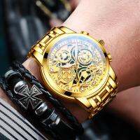 Sport Wrist Watches Men Top nd Luxury Golden Chronograph Mens Watch Gold Big Dial Man Wristwatch Relogio Masculino