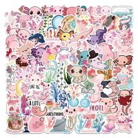 10/20/50/100pcs Cute Cartoon Axolotl Stickers Computer Notebook Luggage Animal Salamander Aesthetic Stickers for Kids Toy Gift Stickers