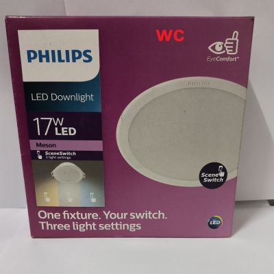 Philips โคมไฟฝั่งฝ้า ดาวน์ไลท์ LED สลับสี เปลี่ยนสี 3แสง 6นิ้ว กลม LED MESON 17 วัตต์ 17W DAYLIGHT/COOLWHITE/WARMWHITE LED Panel ColorChange