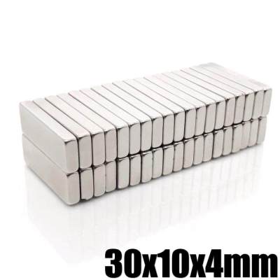 5/10/20ชิ้น แม่เหล็กแรงสูง 30*10*4 มม. สี่เหลี่ยม แม่เหล็ก 30x10x4มิล Magnet Neodymium 30x10x4mm แรงดูดสูง ติดแน่น diy 30*10*4mm