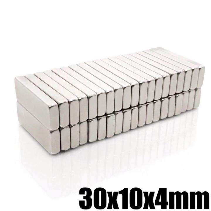 5-10-20ชิ้น-แม่เหล็กแรงสูง-30-10-4-มม-สี่เหลี่ยม-แม่เหล็ก-30x10x4มิล-magnet-neodymium-30x10x4mm-แรงดูดสูง-ติดแน่น-diy-30-10-4mm