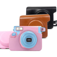 สำหรับเคสกล้อง Fujifilm Instax Wide 300,กระเป๋าหนัง PU คุณภาพ,5สี-ชมพู,กระเป๋ากล้องสีน้ำตาลและสีดำ