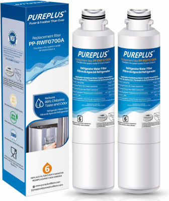 PUREPLUS DA29-00020B Replacement for Samsung RF28HMEDBSR, RF263BEAESR, HDX FMS-2, HAF-CIN/EXP, RF4287HARS, PL-200, RFG297HDRS, RF28HFEDBSR, DA97-08006A 469101 RWF0700A Refrigerator Water Filter, 2PACK