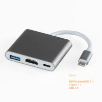 TRUMSOON Type C to RJ45 Ethernet HDMI-compatible USB C 3.0 Adapter Dock for Macbook Surface Samsung S21 Dex Xiaomi 10 PS5 TV