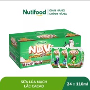 HSD T2-2023 Thùng 24 túi NuVi Thức uống Sữa Lúa mạch Lắc Cacao túi 110ml.