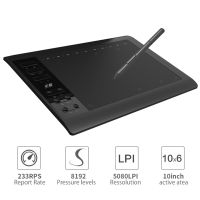 10moons G10 Digital Art Graphics Drawing Tablet 10 x 6 Inches Ultralight Art Creation Sketch with Battery-free Stylus 8 Pen Nibs Drawing  Sketching Ta