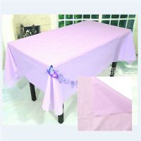 【cw】 Tablecloth Table Cover 137x274cm Rectangle Party Theme Linen New Solid Plastic Waterproof Table Cloth 5 Colors Decoration Cover ！