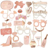 25Pcs Bride to Paper Photo Booth Props Photobooth Bachelorette Hen Bridal Shower Wedding Decoration Supplies