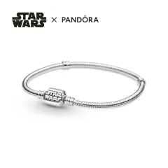 FINAL SALE - Pandora Moments Star Wars™ Limited Edition Clasp Double Black Leather  Bracelet, Ruthenium plated