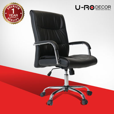 U-RO DECOR รุ่น PERCA - สีดำ เก้าอี้สำนักงาน ยูโรเดคคอร์ เก้าอี้ทำงาน เก้าอี้ เก้าอี้มีล้อเลื่อน office chair