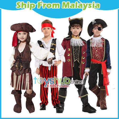 Children Valiant Pirate Little Boy Party Pretend Play Dress up Costume