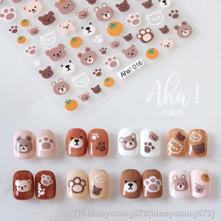 lz-1pcs-kawaii-rabbit-nail-art-sticker-korean-self-adhesive-decal-cartoon-simple-strokes-sliders-manicure-decorations-parts-gdk-025