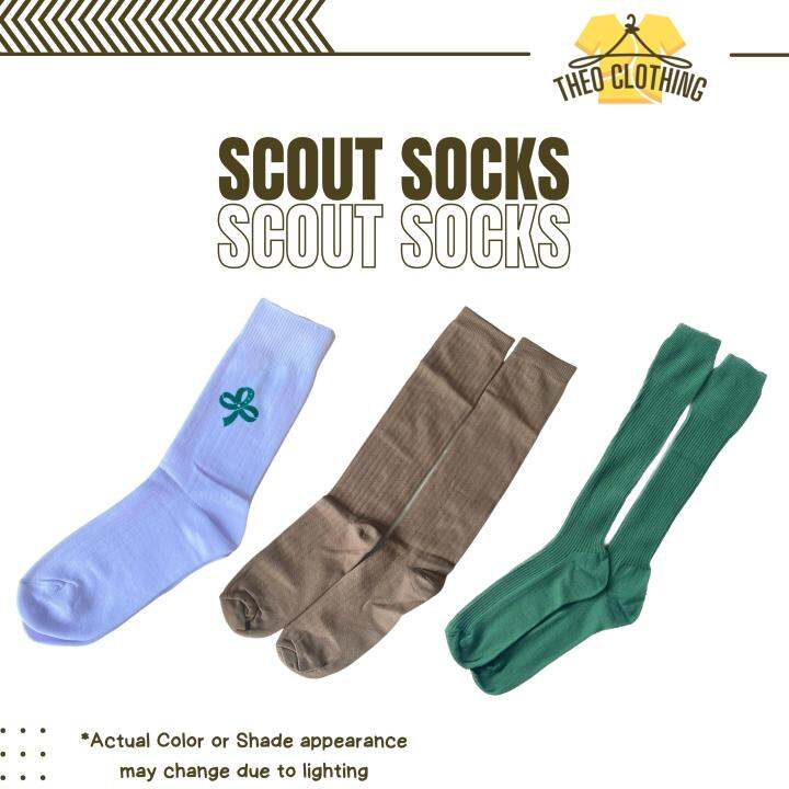 Scout Socks BSP GSP | Brown, White, Green | Theo Clothing | Lazada PH