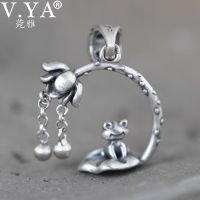 【YD】 V.YA 925 Sterling Pendant Jewelry Element with Frog Design without Necklace