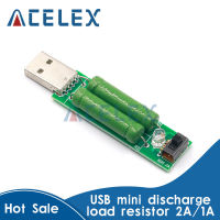 【2023】USB Port Mini Discharge Load Resistor Digital Current Voltage Meter Tester 2A1A With Switch 1A Green Led 2A Red Led