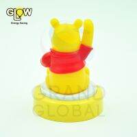 GLOW โคมไฟ โคม โคมไฟหัวเตียง โคมไฟกลางคืน ห้องนอน ลาย หมีพูห์ Pooh  สามมิติ 3 D ระบบ กด สัมผัส ใส่ถ่าน