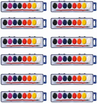 Neliblu Watercolor Paint Sets Bulk Set of 24 with 8 Washable Colors, and Paintbrushes for Kids and Adults - Perfect for