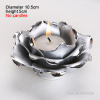 Nordic ceramic electroplating rose lotus shape candle holder decoration creative home living room decoration crafts candleholder