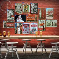 ✉Metal Tin Sign Coca Cola Metal Poster Wall Bar Pub Cafe Shop Wall Sticker Size: 20cm X 30cm（Contact the seller, free customization）