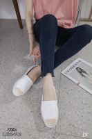 L202-743 รองเท้า slip on หนัง PU ลายนูน พื้นนิ่ม