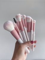 High-end Original Clear Sky 12 Makeup Brushes Set Super Soft Cangzhou Loose Powder Dot Color Blush Brush Morandi Novice Beginner Complete Set