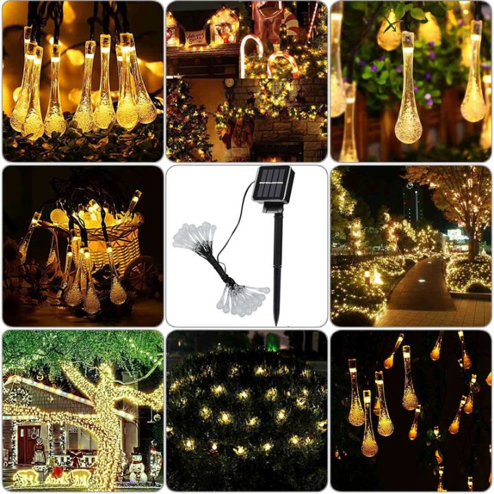 solar-water-drop-string-light-21-3ft-30-led-warm-white-water-drop-solar-string-fairy-waterproof-lights-christmas-lights-for-patio-lawn-christmas-party