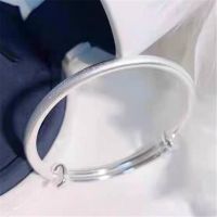Ms and hand s999 silver bracelet solid fine to send his girlfriend a simple fashion frosted