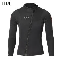 OUZO Neoprene 3มิลลิเมตรผู้ชาย W Etsuit แจ็คเก็ตและกางเกงชุดดำน้ำท่องดำน้ำดูปะการังใต้น้ำตกปลา Spearfishing Kitesurf อุปกรณ์