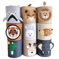 Storage Basket Kids Toys Clothes Shoes Organizer Sundries Folding Storage Box Cabinet Home Kwaii Basket Container Cotton Animal