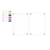 Magnetic Dry Erase Planning Board กระดานบันทึกเปล่าที่ชัดเจนง่ายต่อการเขียนสำหรับประตูตู้เย็นฝรั่งเศส