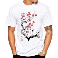 Teehub Short Sleeve O-neck Funny Little Forest Spirits Men T-shirt Cherry Blossom  Tshirts  Tee Hipster Tops - T-shirts - AliExpress