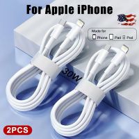 2PCS USB C Cable For Apple iPhone 14 13 12 11 Pro Max XR XS Original 30W PD Fast Charging Type C To Lighting Date Cable For iPad