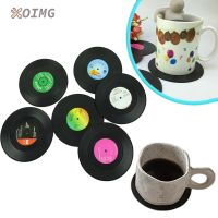 【CW】☾❆ஐ  2/4/6pcs Vinyl Cup Coaster Anti-slip Coasters Resistant Music Drink Mug Table Accessories