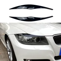 For BMW 3-Series E90 E91 320I 330I 2005-2012 Front Headlight Cover Garnish Strip Eyebrow Cover Trim Sticker