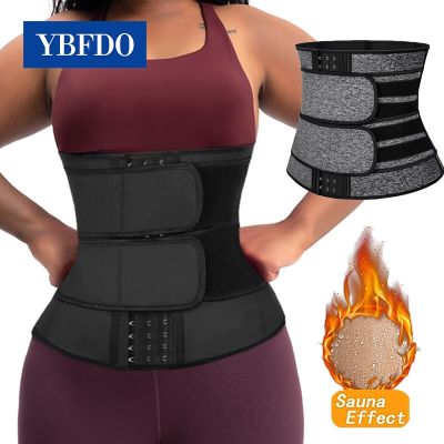 YBFTO เข็มขัดสามแถวที่รัดเอวสำหรับผู้หญิง,สายรัดที่ควบคุมรูปร่างช่วงท้องสำหรับลดน้ำหนักเหงื่อผอมการเผาผลาญไขมัน