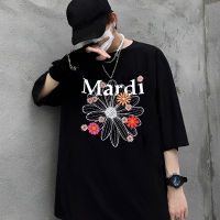 เสื้อยืดคุณภาพดี    พร้อมส่ง/ของแท้ พรีเสื้อ MARDI MERCREDI Flower T-shirt เกาหลีของแท้ 100%