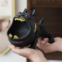 Bulldog Ashtray เซรามิค Home Crafts Desktop Ornament Dog Animal Statue Key Debris Storage อุปกรณ์เสริม Mens Gift