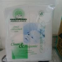 AMBULANCE Clean &amp; Hygienic Cotton Pad 100 sheets. - รถพยาบาล คลีน &amp; ไฮจินิค คอตตอน แพด 100 sheets สำลี - 3ห่อ