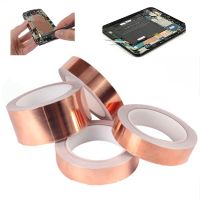 20Meters Double Side Conductive Copper Foil Tape Strip Adhesive EMI Shielding Heat Resist Tape Circuits Repairs 3/5/8/10/12/15mm