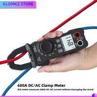 KLOMKZ DC AC 600A แคลมป์มิเตอร์แบบดิจิตอล รังอัตโนมัติ RMS ที่แท้จริง คีมแอมมิเตอร์ ที่มีคุณภาพสูง การทดสอบโอห์ม เครื่องทดสอบแรงดันไฟฟ้า