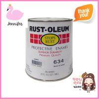 สีน้ำมัน RUST-OLEUM #634-4 สีดำ เงา 1/4 แกลลอน (0.9 ลิตร)ENAMEL PAINT RUST-OLEUM #634-4 BLACK GLOSS 1/4GAL **ด่วน สินค้าเหลือไม่เยอะ**