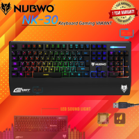 Nubwo NK-30 Keyboard Gaming Vakant Led Sound Light Rubber Dome Switch กันน้ำได้