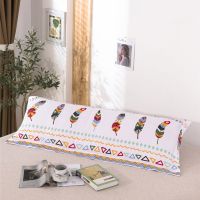 Feather Print Pillowcase Long Pillow Cover Skin-friendly Pillowcases With Hidden Zipper Breathable Pillow Cases Bed Decor /L