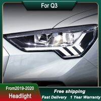 ไฟหน้ารถสำหรับ Audi Q3 2019-2020อัพเกรดเป็นไฟท้าย LED ดีไซน์ใหม่ไฟฉายคาดศีรษะ DRL ไฟฉายคาดศีรษะไฟหน้าประกอบ