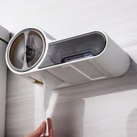Toilet Paper Roll Dispenser Bathroom Lavatory Wall Mounted Paper Tissue Holder Storage Box